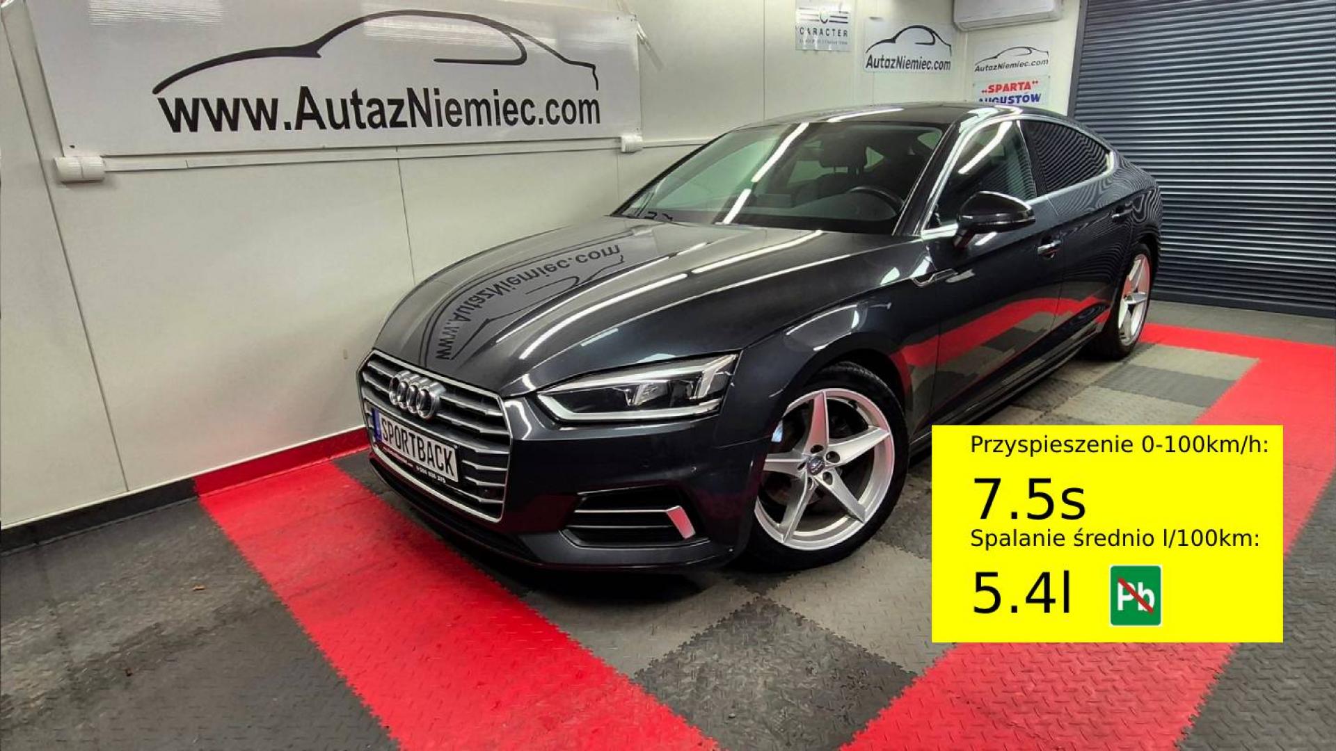 Audi A5 Sportback 2.0 TFSI Nawigacja LEDY Łopatki Tempomat 